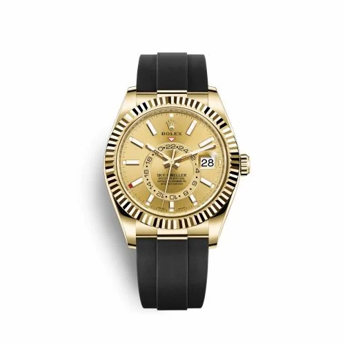 Rolex Sky-Dweller Yellow Gold / Champagne / Oysterflex 326238-0007 (M326238-0007)
